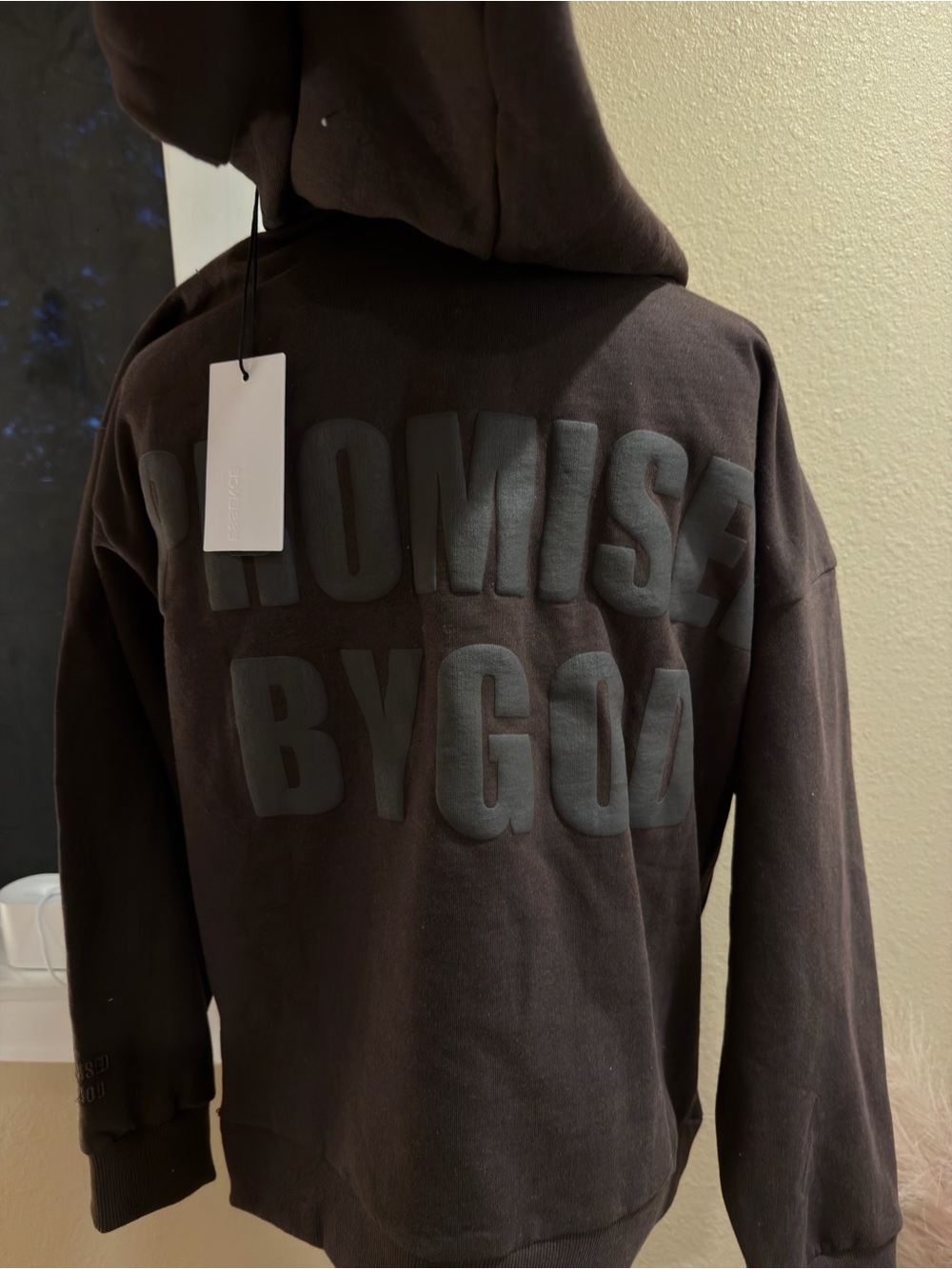 UNKNOWN Brand Black 'PROMISE BY GOD' Graphic Hoodie